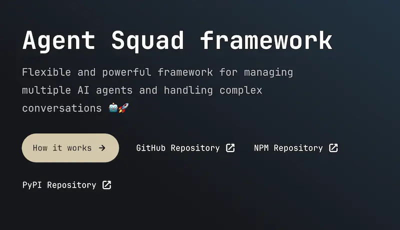 AWS Agent Squad screenshot