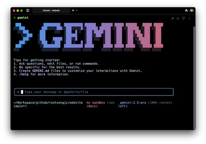 Gemini CLI screenshot