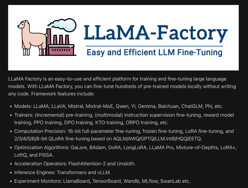 LLaMA Factory screenshot