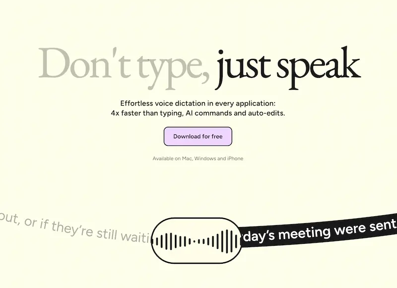 WisprFlow screenshot