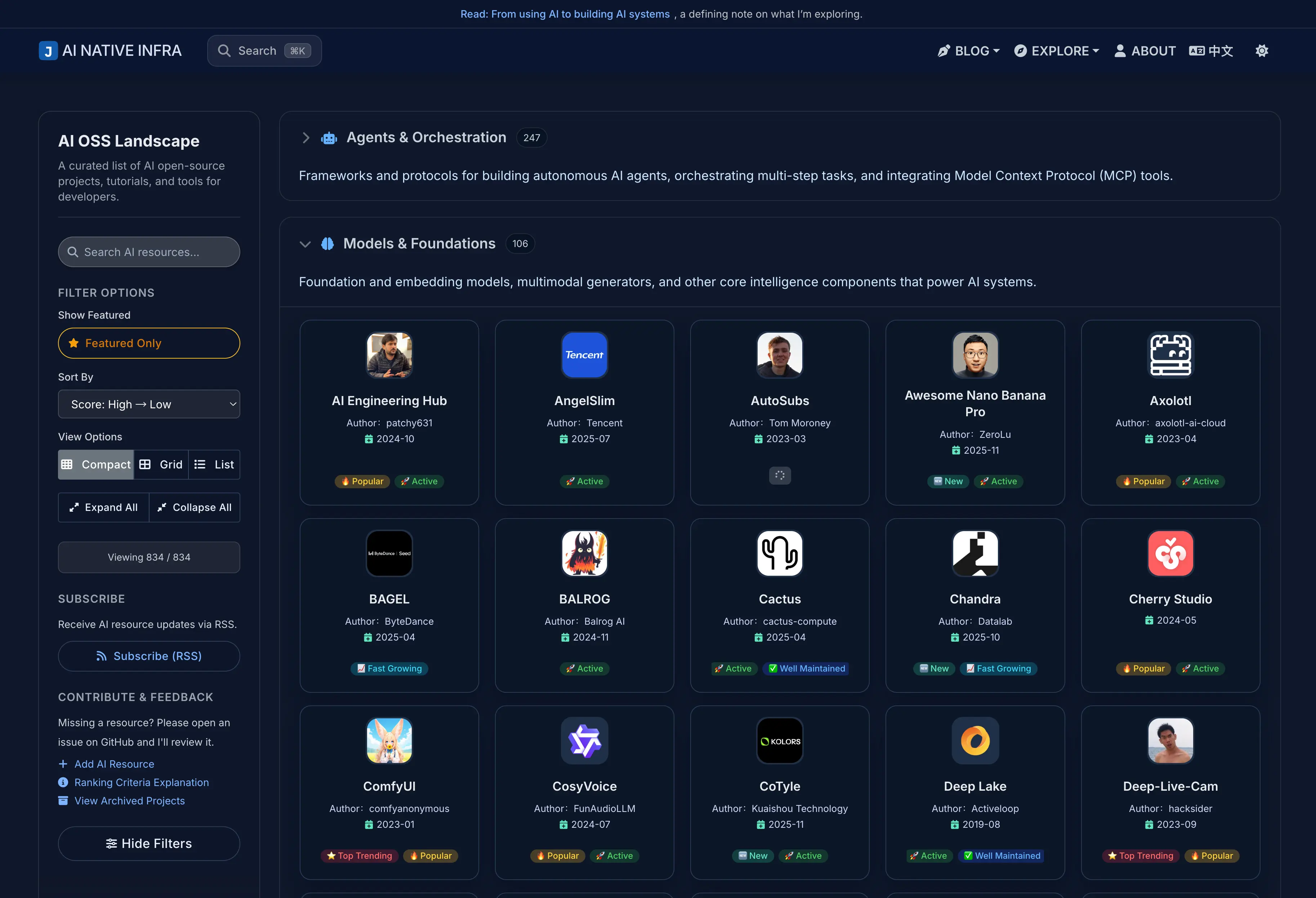 图 1: AI 开源全景图