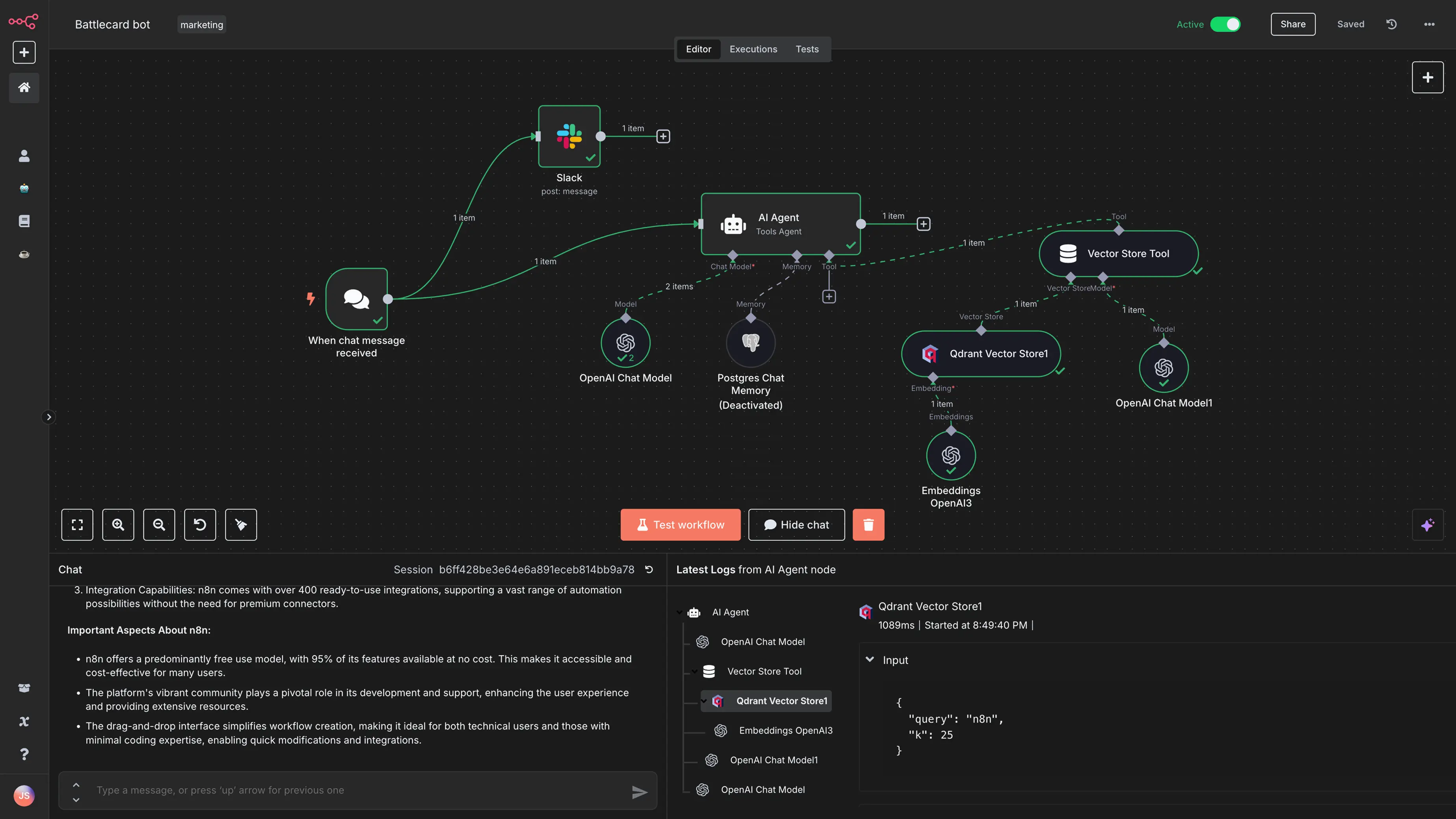 n8n workflow orchestration UI