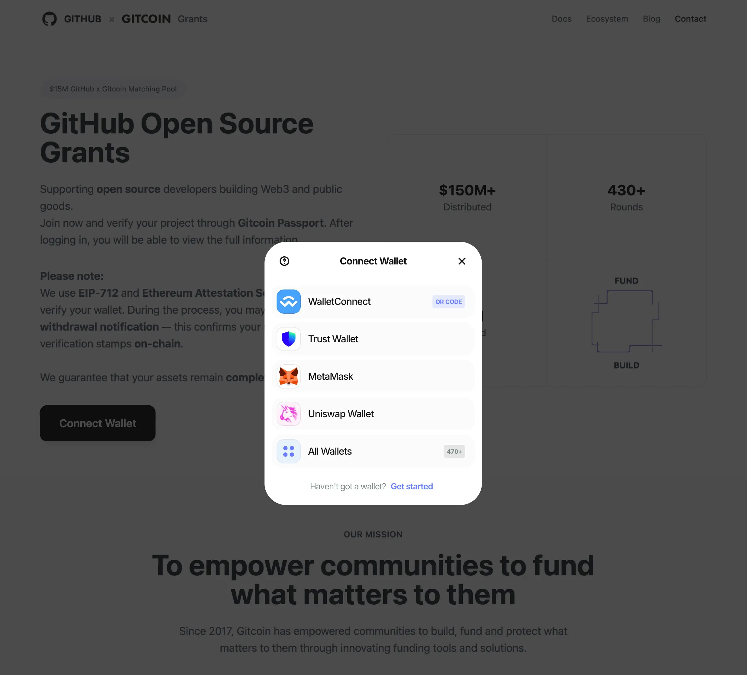 图 2: 假冒的 Gitcoin 页面
