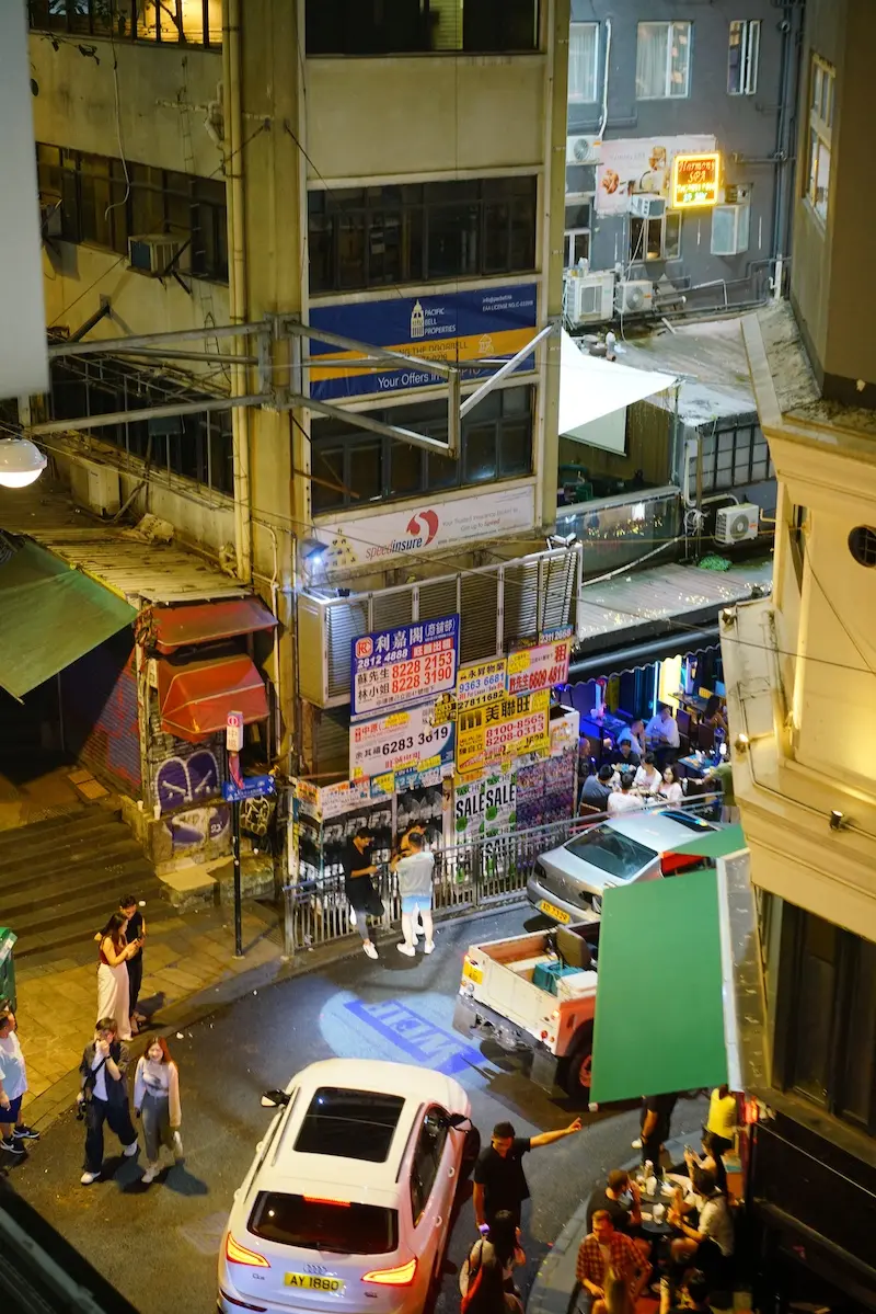 兰桂坊周边的街道夜景