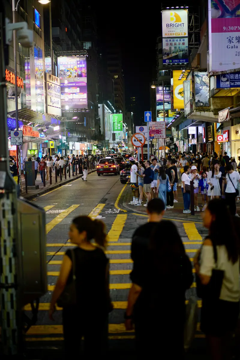 旺角的夜晚街景