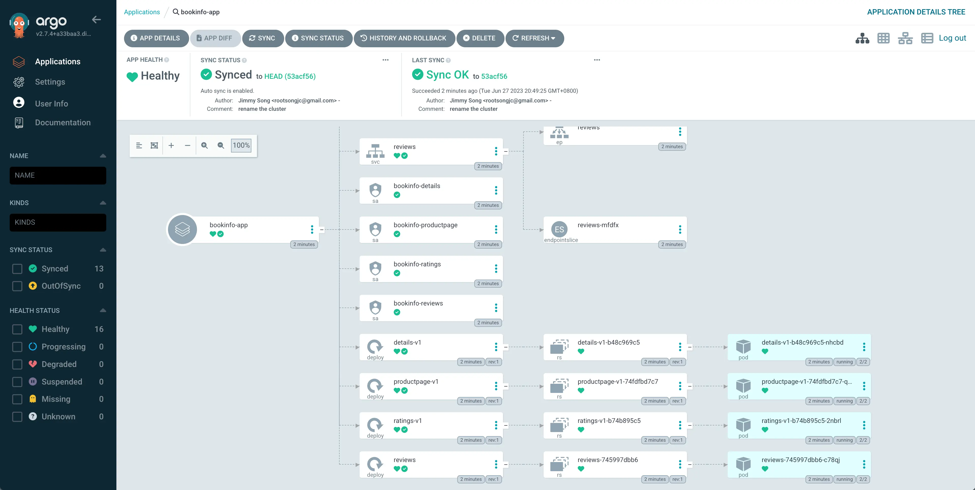 Figure 4: ArgoCD UI