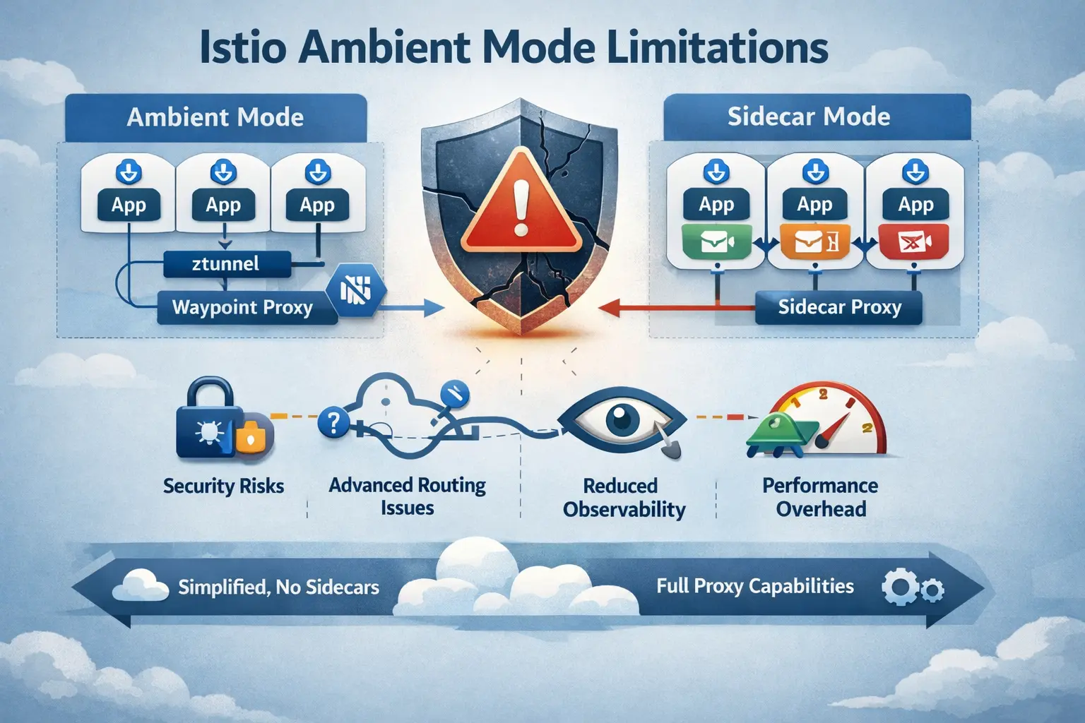 Analysis of the Limitations of Istio Ambient Mode