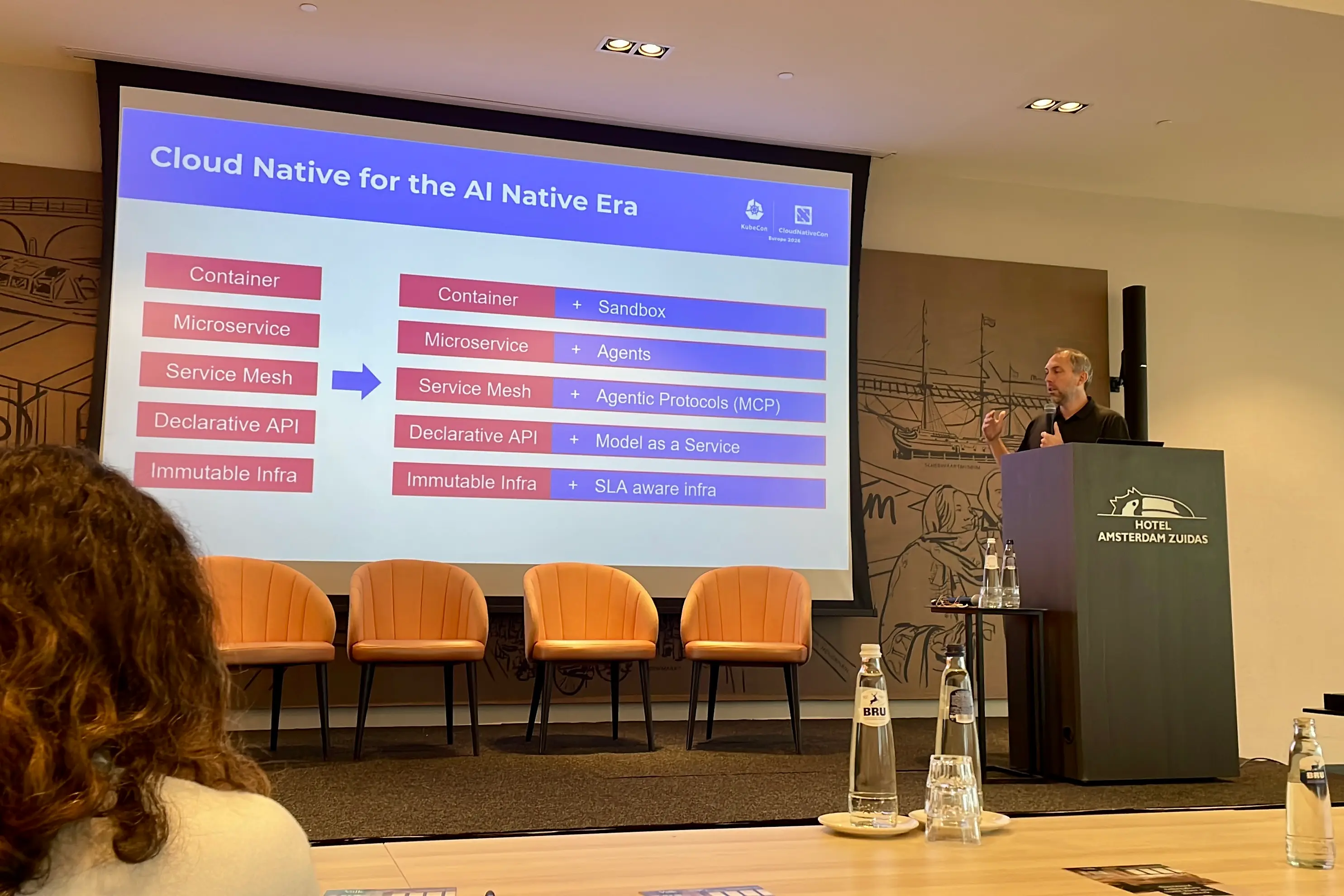 图 5: 在 KubeCon 后的同场活动 AI Native Summit 上 Linux Foundation 主席 Jonathan 支出云原生正在进入 AI 原生时代。