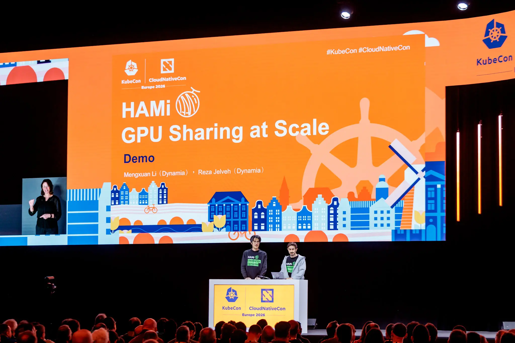图 4: KubeCon EU 2026 Keynote 上的 HAMi 演示