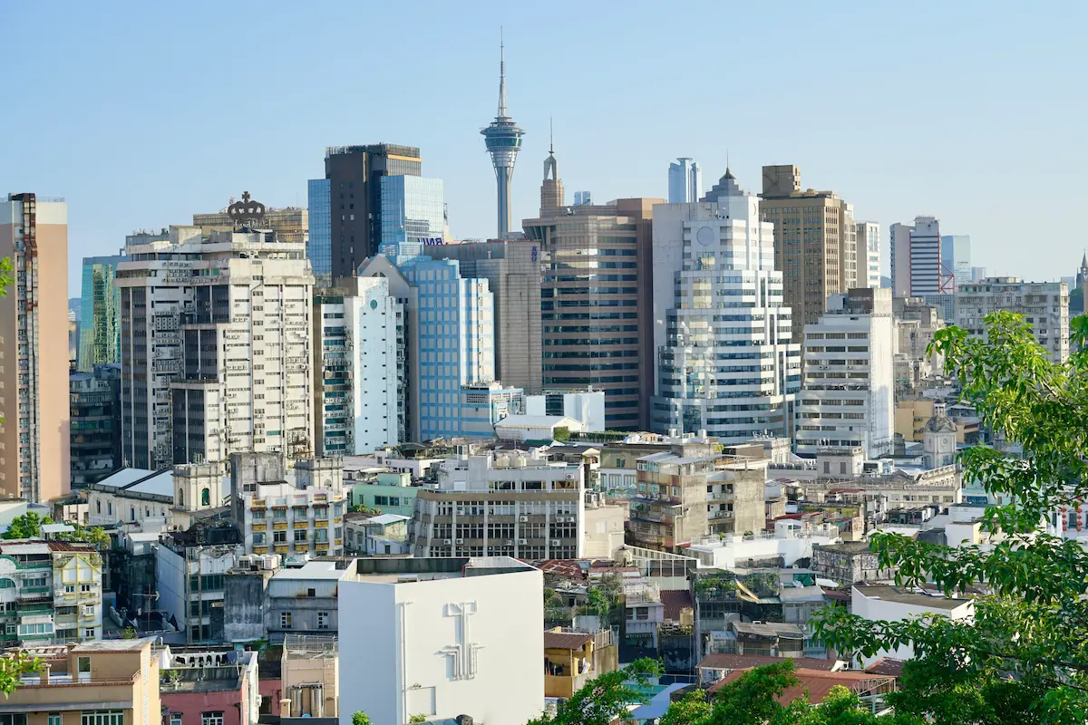 从炮台山上俯瞰澳门半岛
