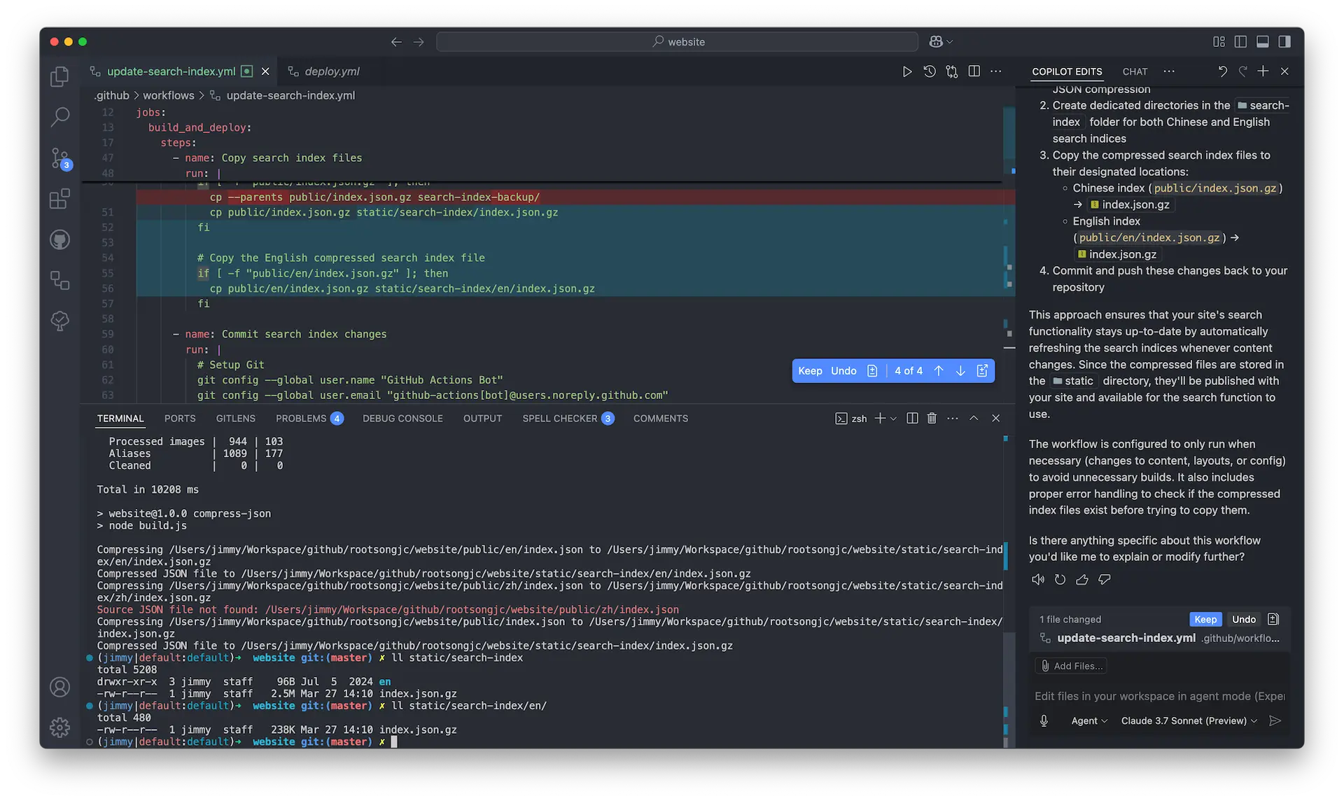 VS Code 中的 Copilot Action