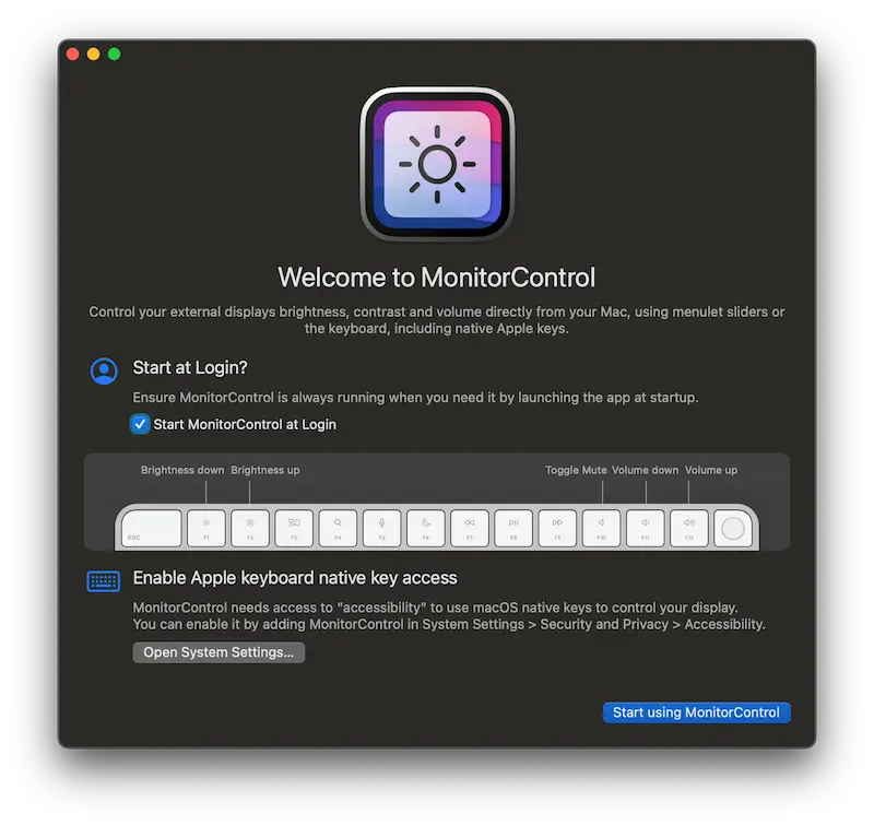 Minitor Control App UI