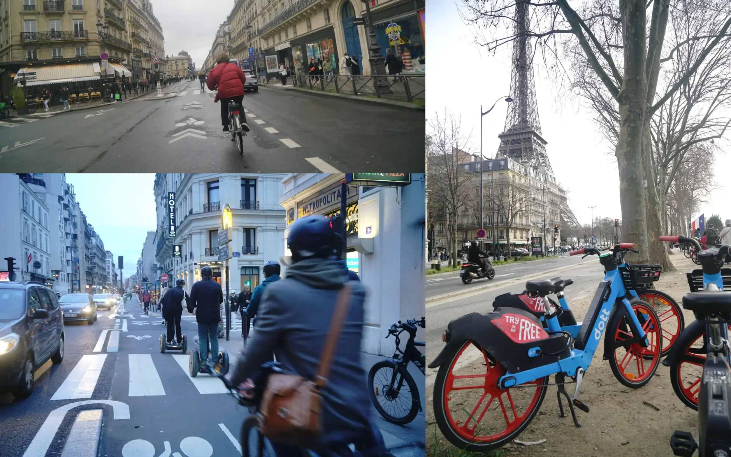 Bike Lanes on Paris Streets