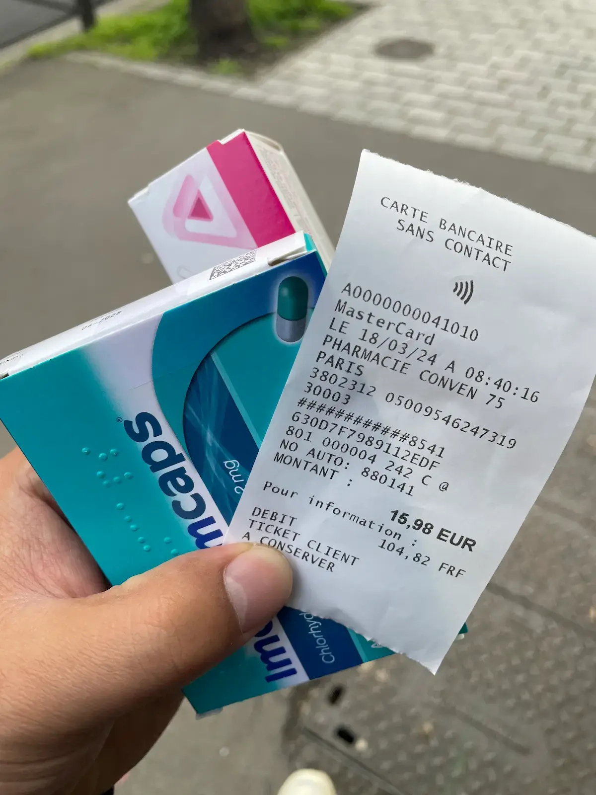 Anti-diarrheal Medicine Purchased in Paris