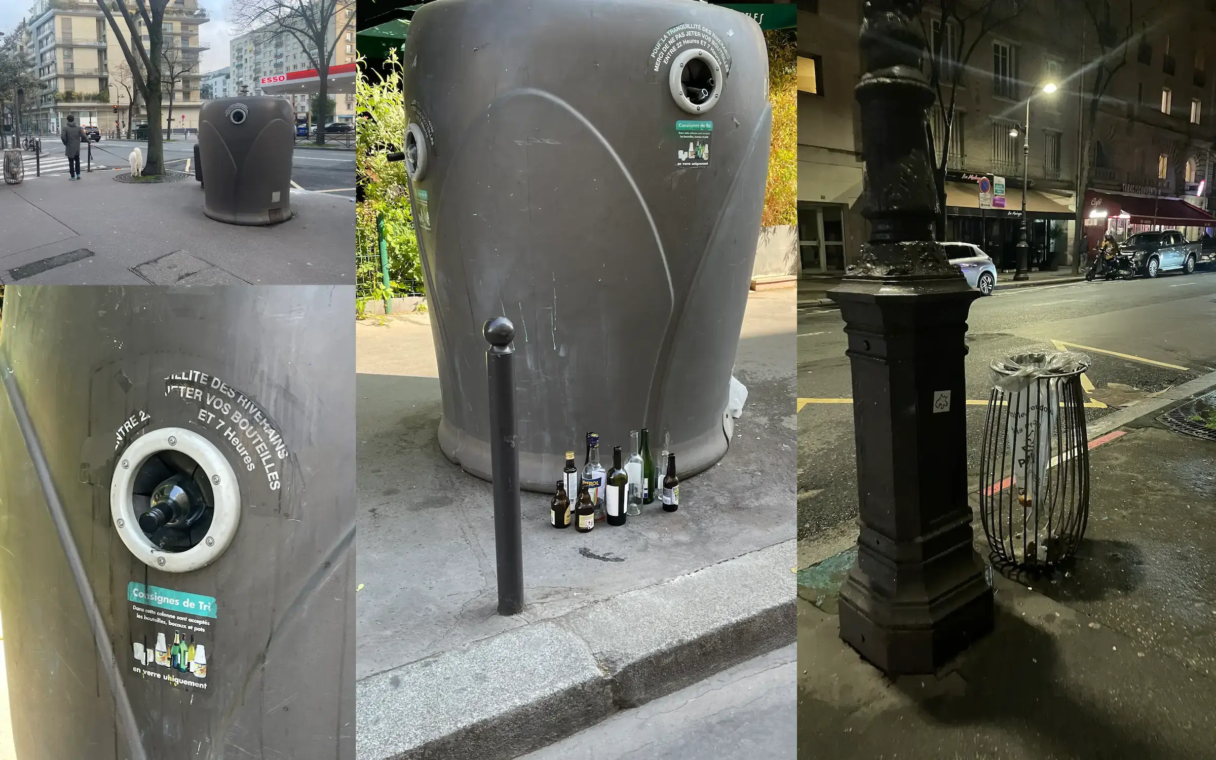 Parisian Street Trash Bins
