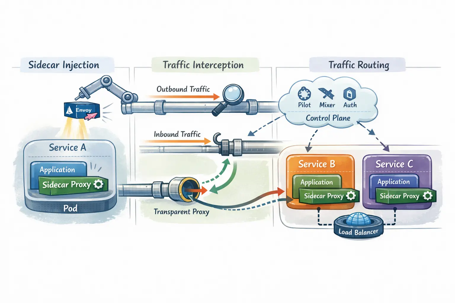 Understanding the Sidecar Injection, Traffic Intercepting & Routing Process in Istio