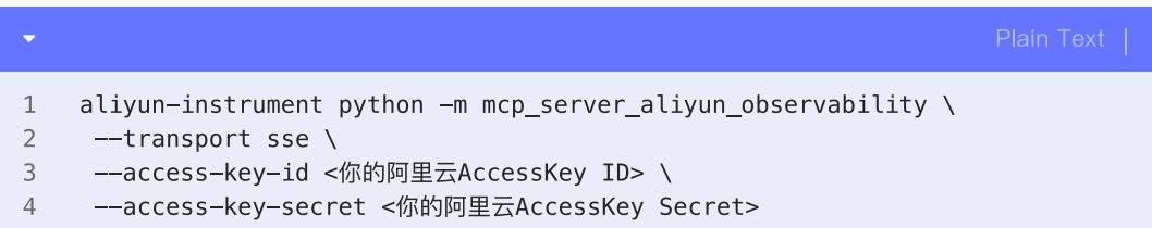 图 11: 启动 SLS MCP 服务器