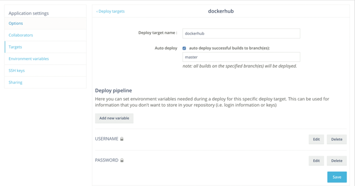 Wercker 配置部署对象