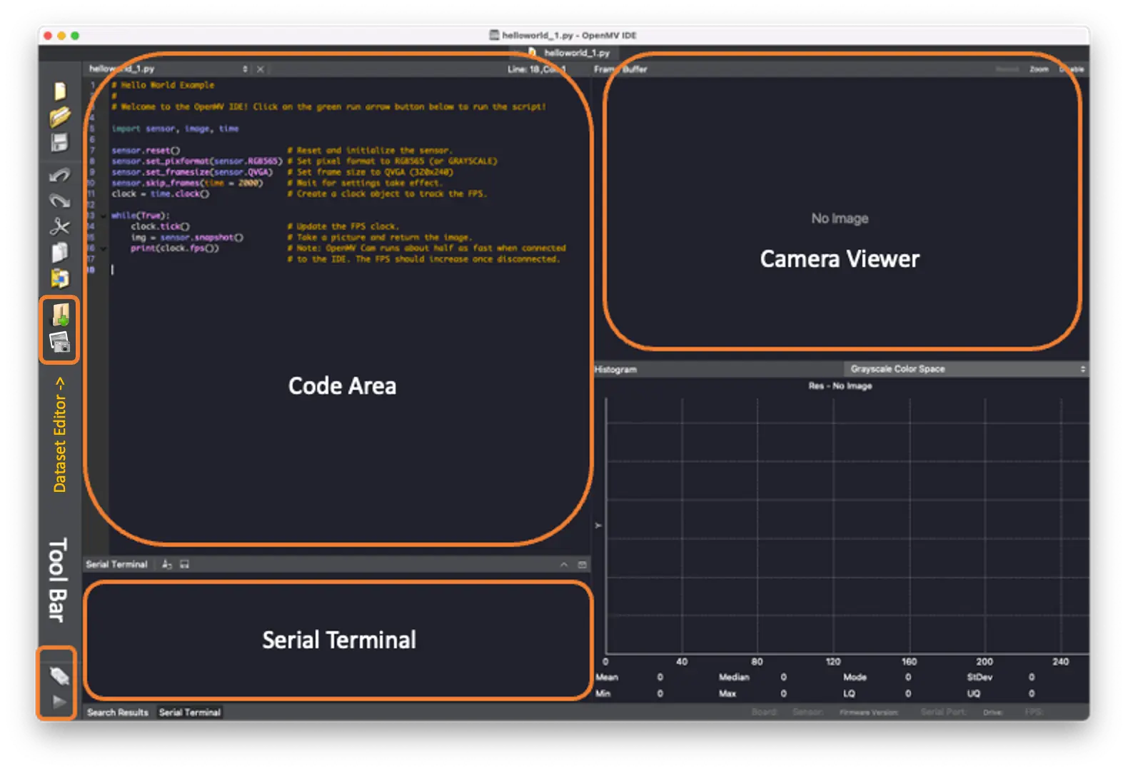 图 13: OpenMV IDE 主界面