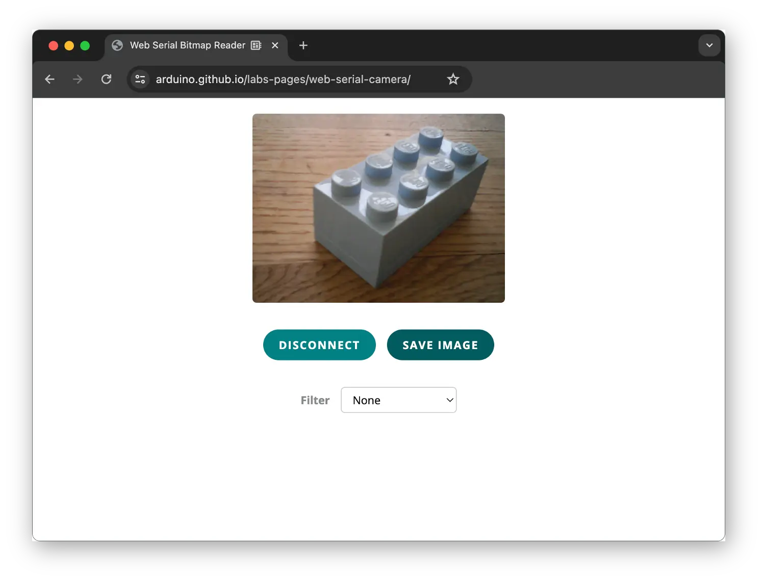 图 11: Web Serial Camera 使用界面