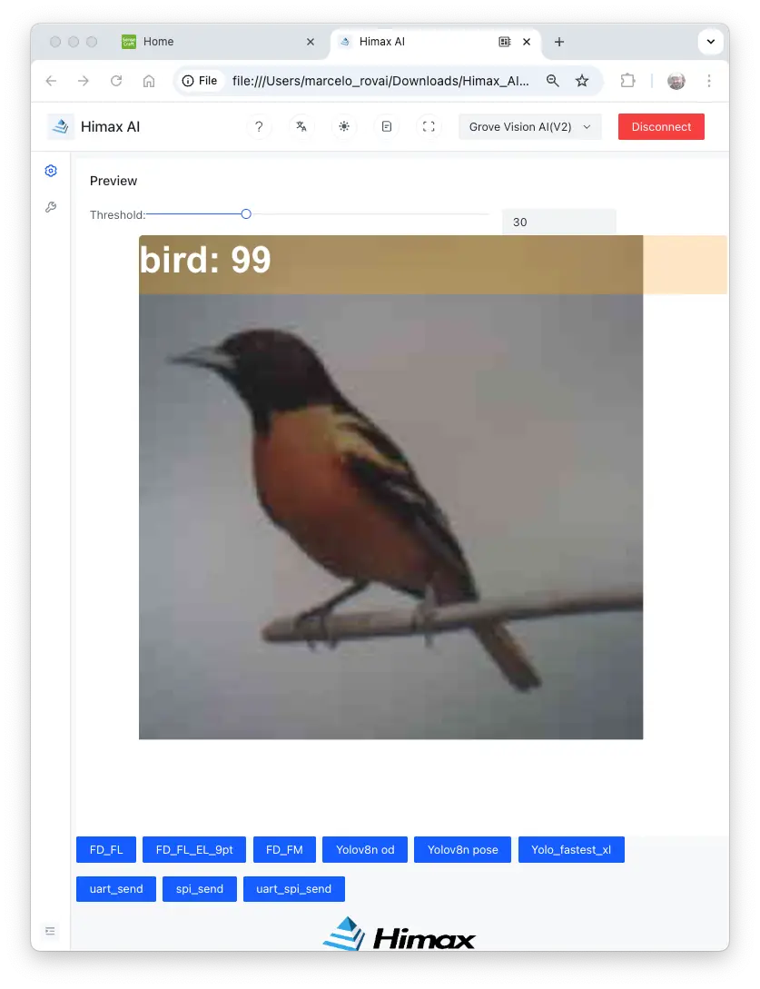 图 5: Himax AI Web Toolkit 界面