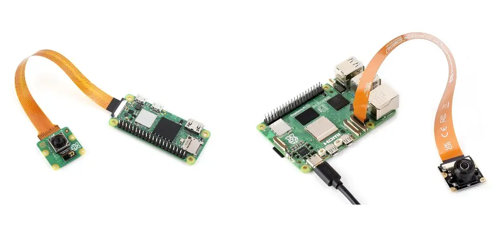 图 5: Raspberry Pi 5 与 Pi Zero 2W 对比