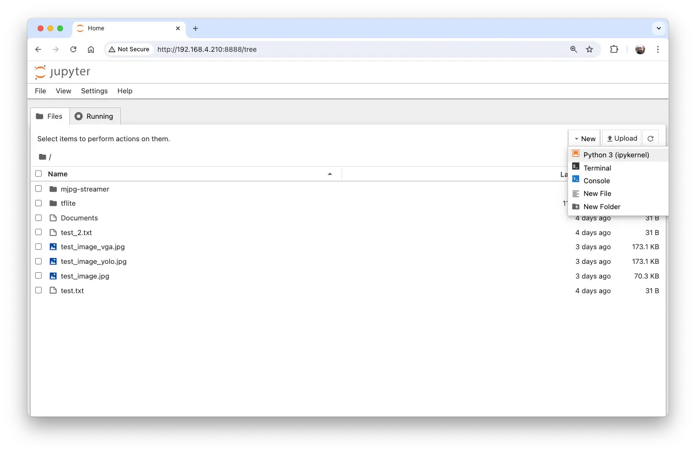 图 3: Jupyter Notebook 网页端截图