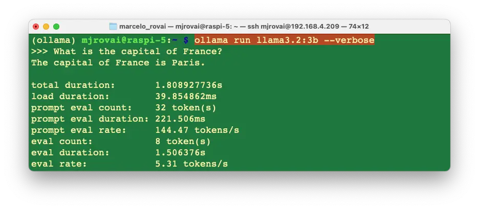 图 11: Llama 3.2 3B 性能截图