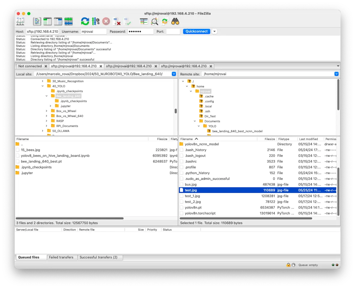 图 11: FileZilla 文件传输