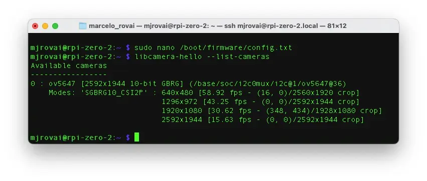 图 23: Raspi-Zero 摄像头检测